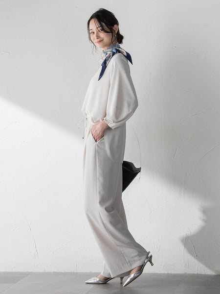 【カタログ掲載】キレイ×リラックス アムンゼンワイドパンツ≪接触冷感/UV/洗濯機で洗える≫