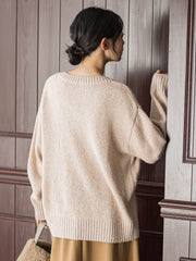 スパンコールVネックニット≪手洗い可能≫