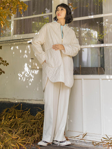 【WEB限定/大きいサイズ】”楽暖”裏起毛ワイドパンツ≪洗濯機で洗える≫