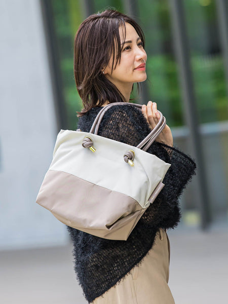 【WEB限定】【VIOLAd'ORO】ノットハンドルナイロントート M BIANCA / V-2250