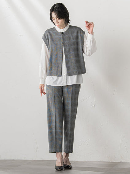 【大きいサイズ】ピクシエスタストレートパンツ≪洗濯機で洗える≫