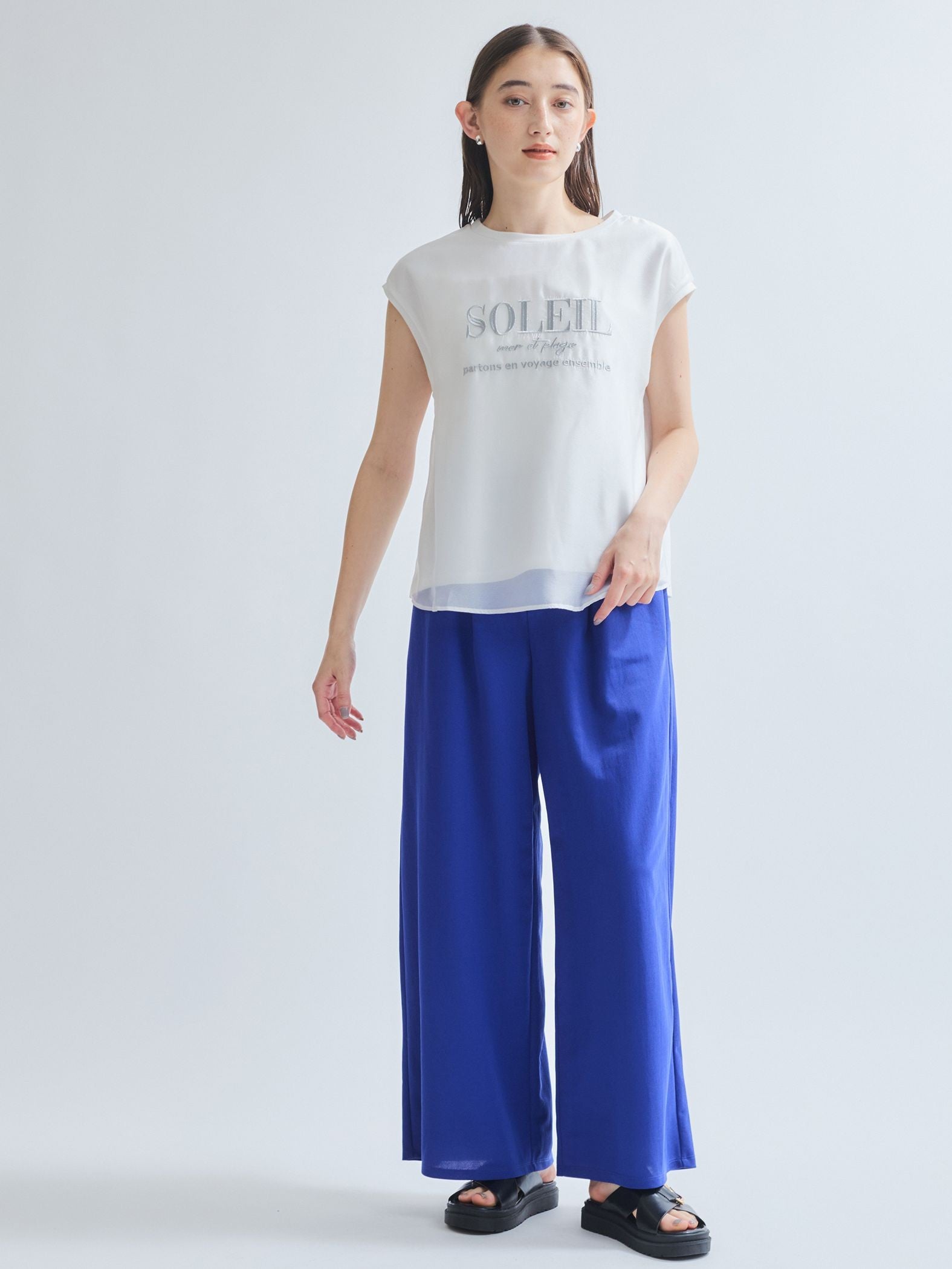 ketty / ケティ チュールドッキングシシュウTシャツ≪手洗い可能≫ チュールドッキングシシュウTシャツ≪手洗い可能≫ | ketty