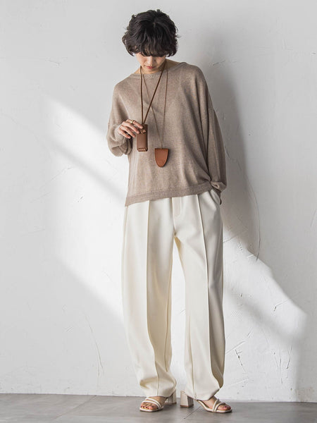 ペーパーブレンドルーズニットプルオーバー