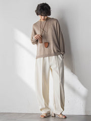 ペーパーブレンドルーズニットプルオーバー