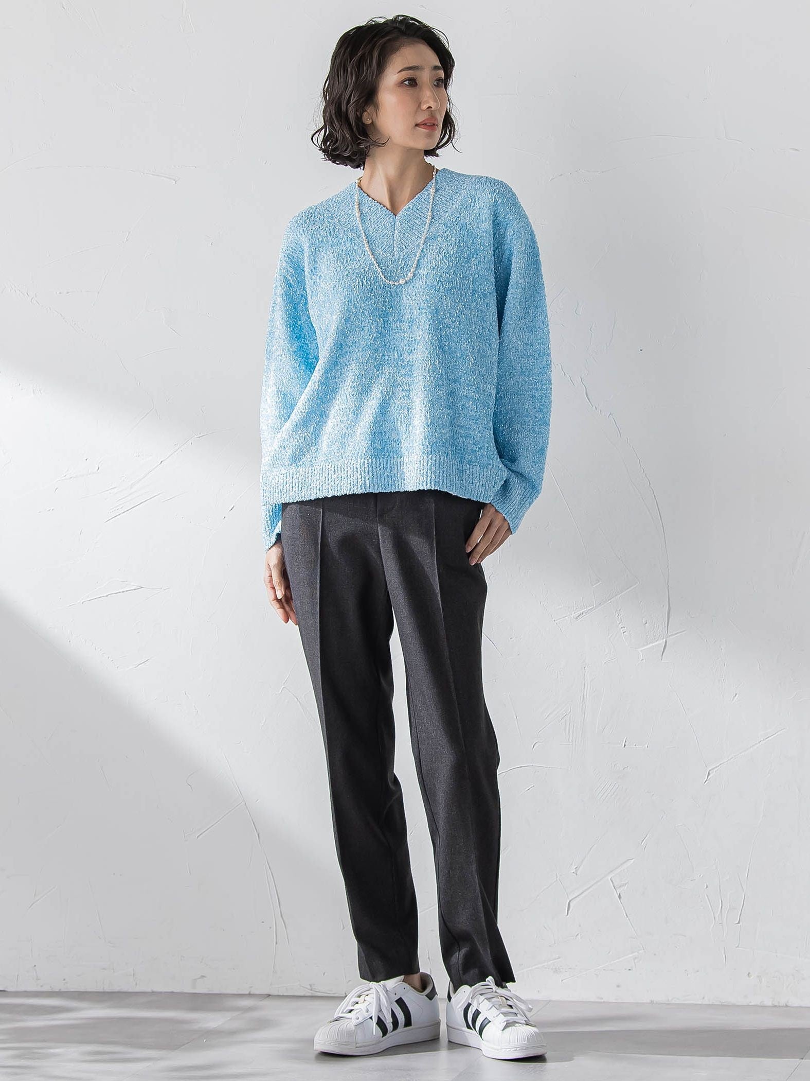 両面起毛2WAYストレッチテーパードパンツ