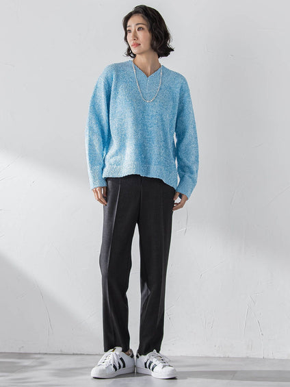 両面起毛2WAYストレッチテーパードパンツ