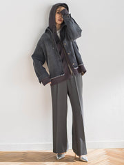 ストレッチダンボールジップパーカー