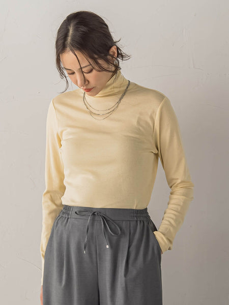 【受注会限定】コットンシルクタートルネックカットソー
