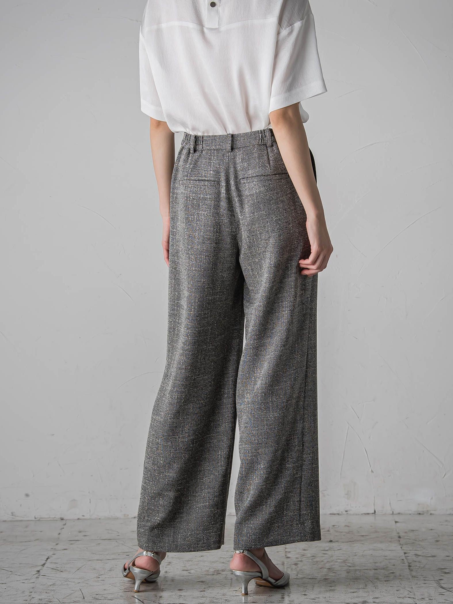 ノンウールツィードパンツ≪洗濯機で洗える/セットアップ対応≫