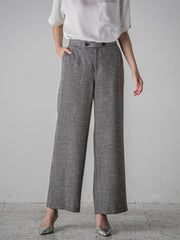 ノンウールツィードパンツ≪洗濯機で洗える/セットアップ対応≫