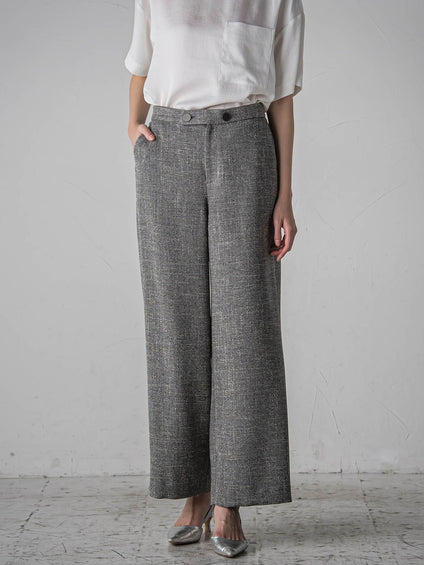 ノンウールツィードパンツ≪洗濯機で洗える/セットアップ対応≫