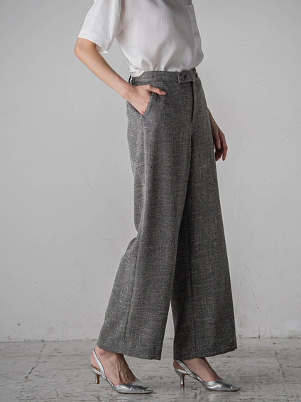 ノンウールツィードパンツ≪洗濯機で洗える/セットアップ対応≫