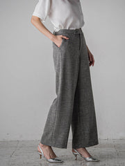 ノンウールツィードパンツ≪洗濯機で洗える/セットアップ対応≫