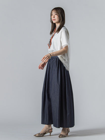 【WEB限定】チュールレイヤードロゴカットソー≪手洗い可能≫