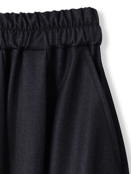 シャンブレーイージーキュロットパンツ≪手洗い可能≫