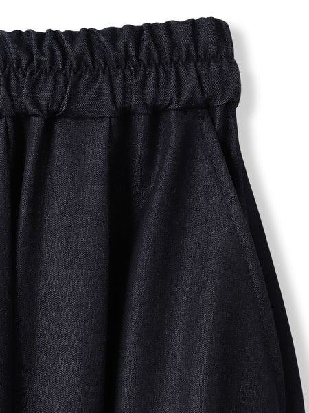 シャンブレーイージーキュロットパンツ≪手洗い可能≫