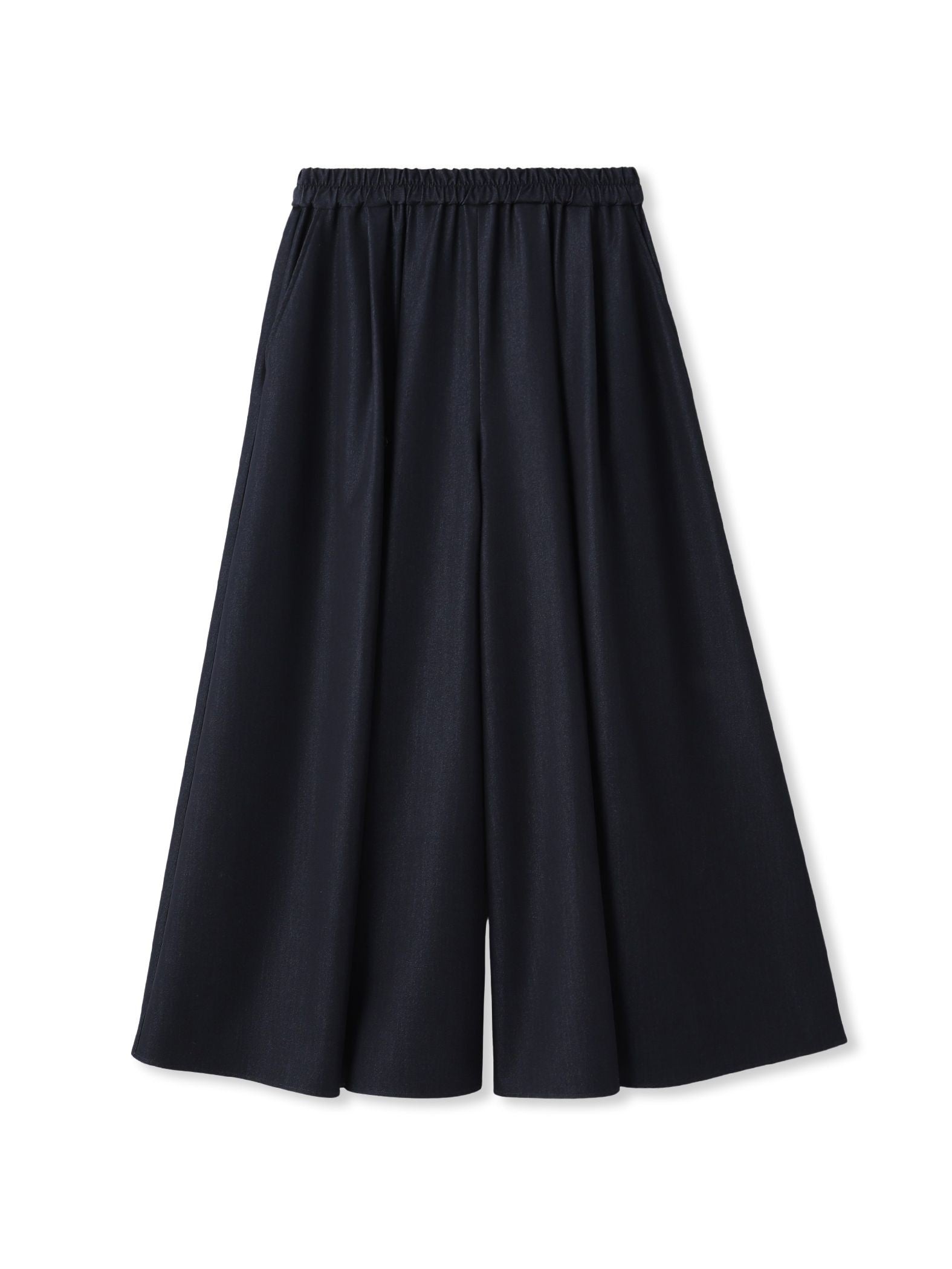 シャンブレーイージーキュロットパンツ≪手洗い可能≫