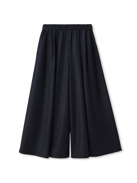 シャンブレーイージーキュロットパンツ≪手洗い可能≫