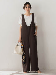 Uネックオールインワン