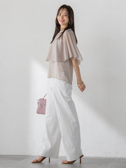トリコットシフォンカットソー