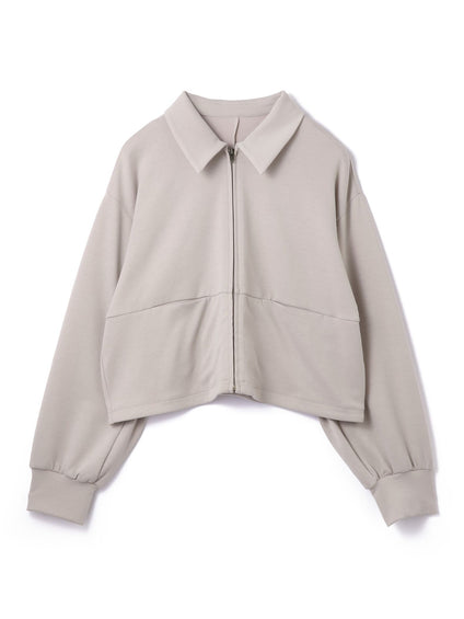 《予約販売》【ふんわり、きちんと。】ライトダンボールステンカラーブルゾン≪手洗い可能≫
