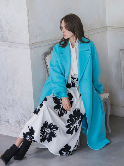 ビッグフラワーフロッキースカート