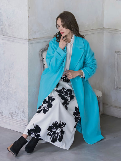 ビッグフラワーフロッキースカート