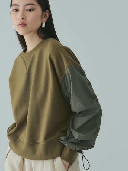 スイッチングドロストスウェットプルオーバー≪洗濯機で洗える≫