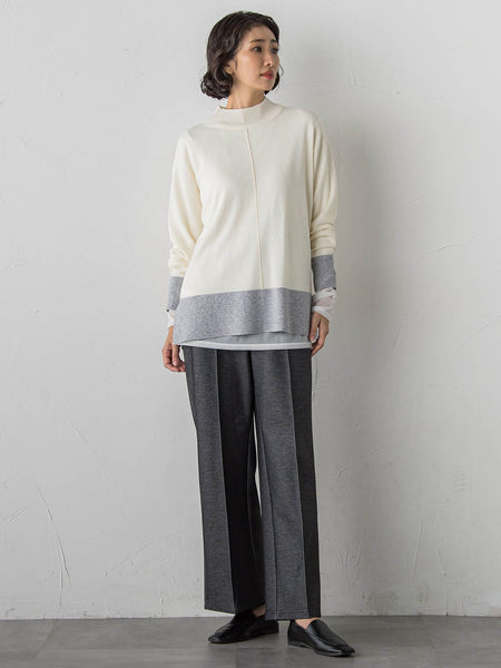 【大きいサイズ】ファインウールハイネックニット