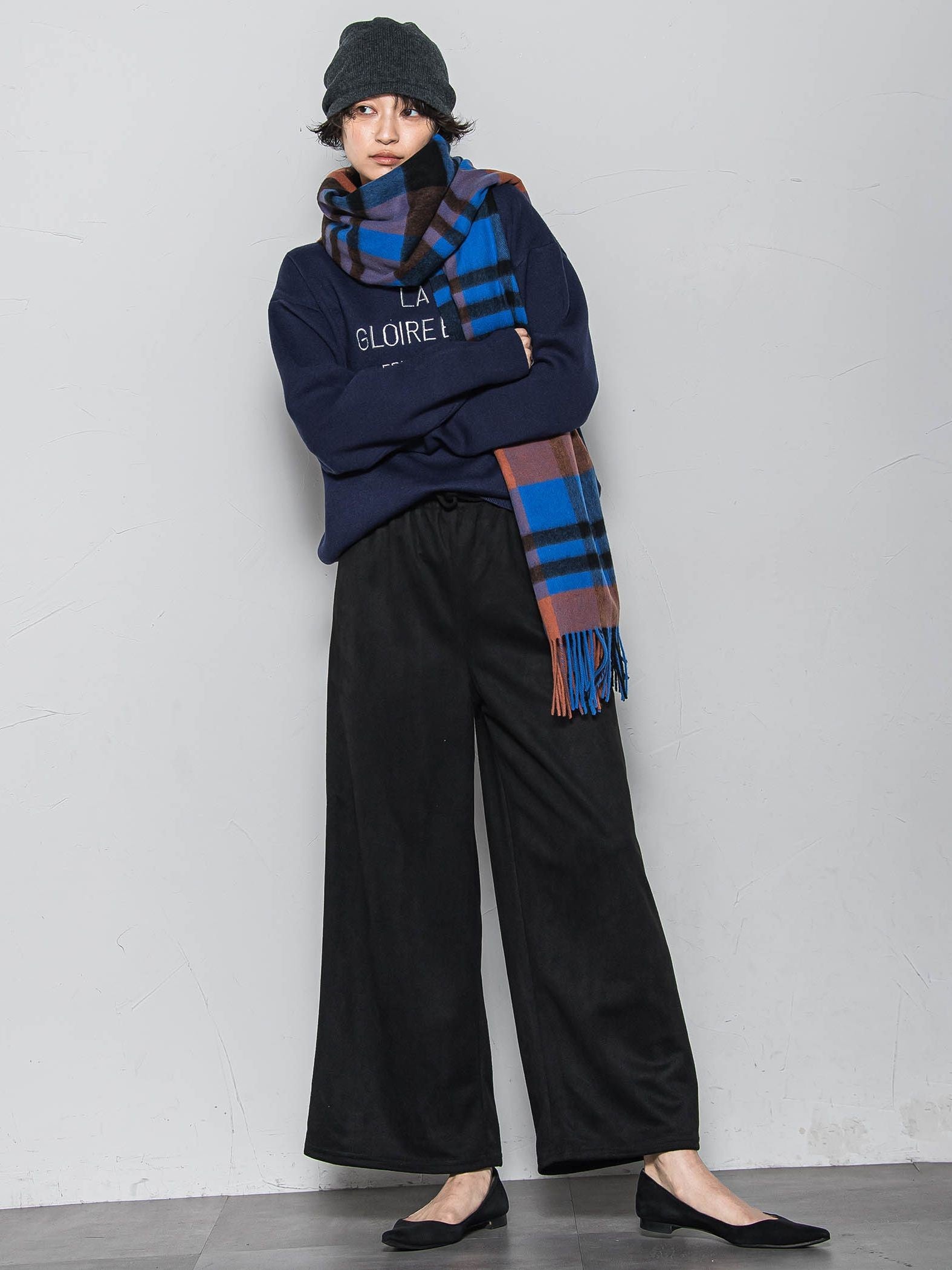 【WEB限定】刺繍ロゴニットプルオーバー≪洗濯機で洗える≫