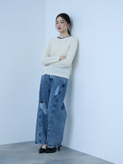 シアーベロアロングスリーブカットソー【日本製】