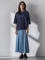 【40周年限定】カラーデニムセミフレアスカート