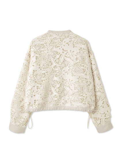 ボタニカルレースブルゾン≪手洗い可能≫