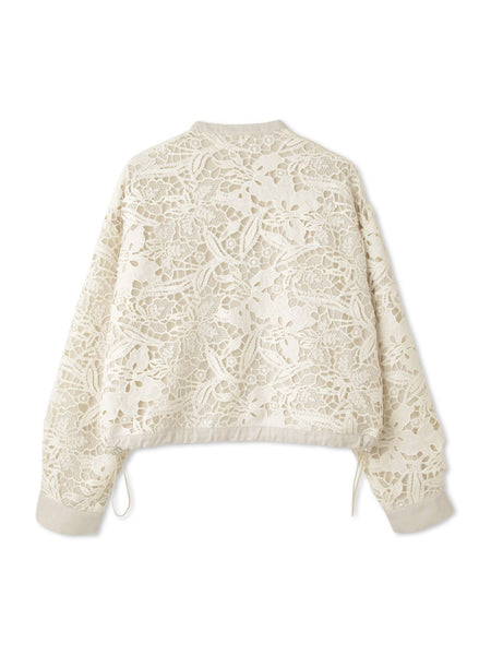 ボタニカルレースブルゾン≪手洗い可能≫