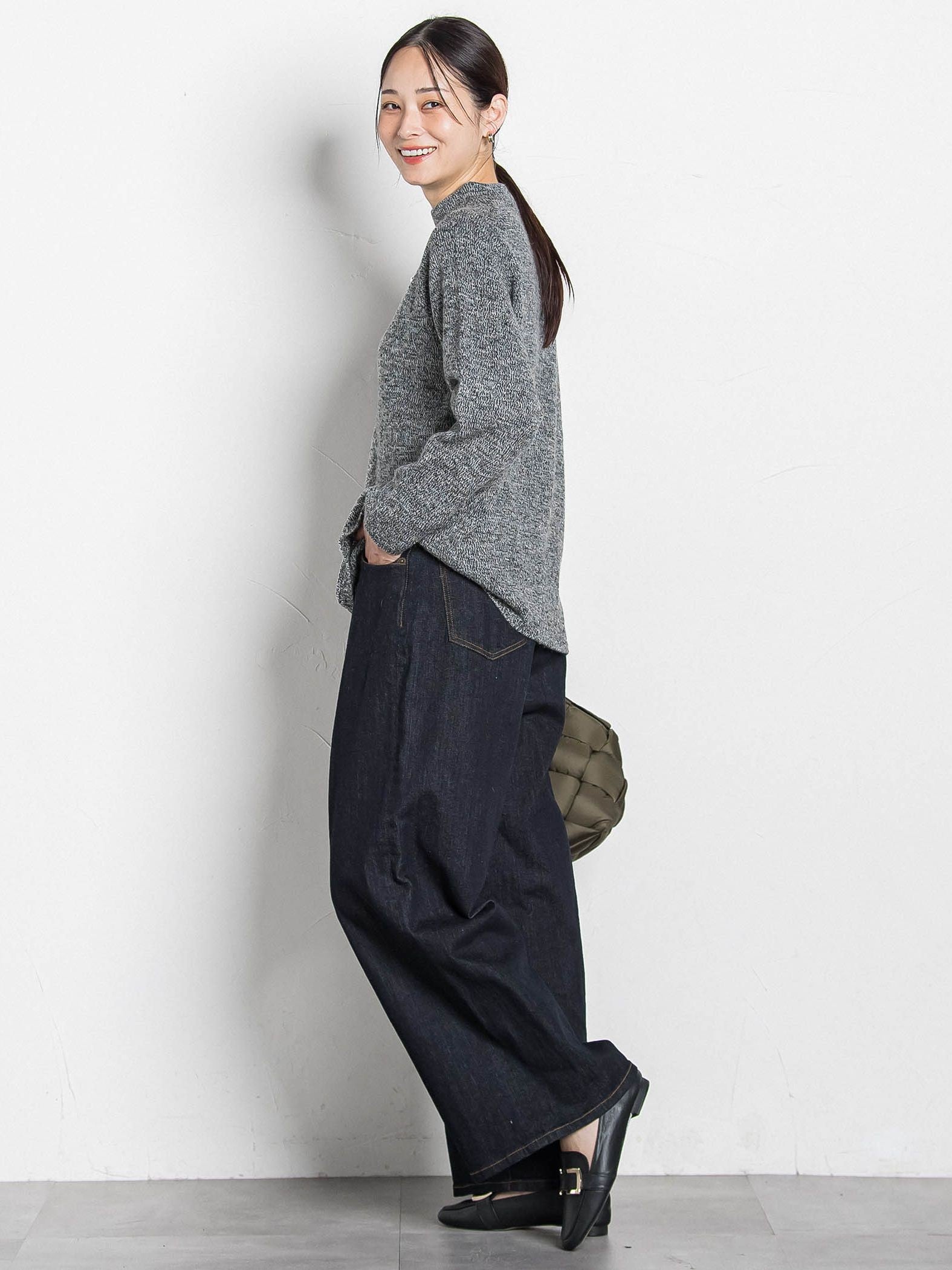 【WEB限定】365デニムパンツ ワイドシルエット≪洗える≫