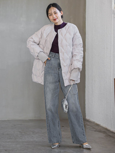 ステッチレスダウンコート