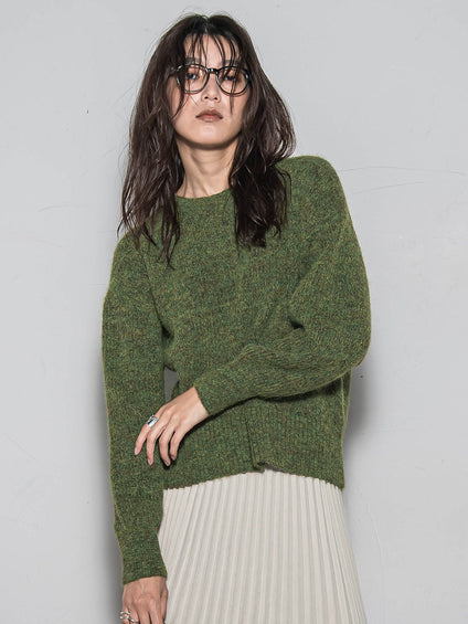 フラッフィークルーネックニット≪手洗い可能≫