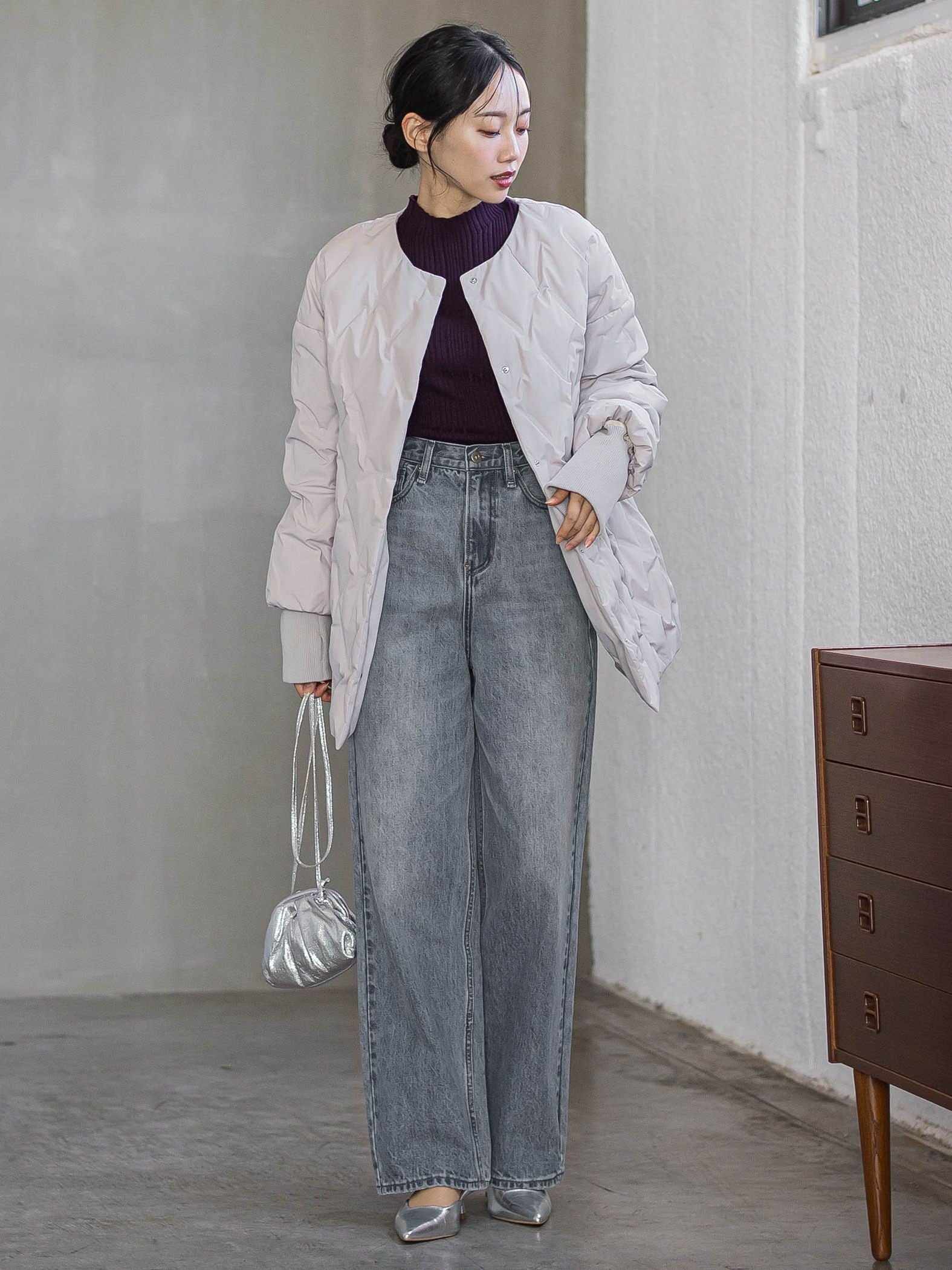 ステッチレスダウンコート