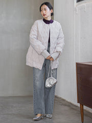 ステッチレスダウンコート