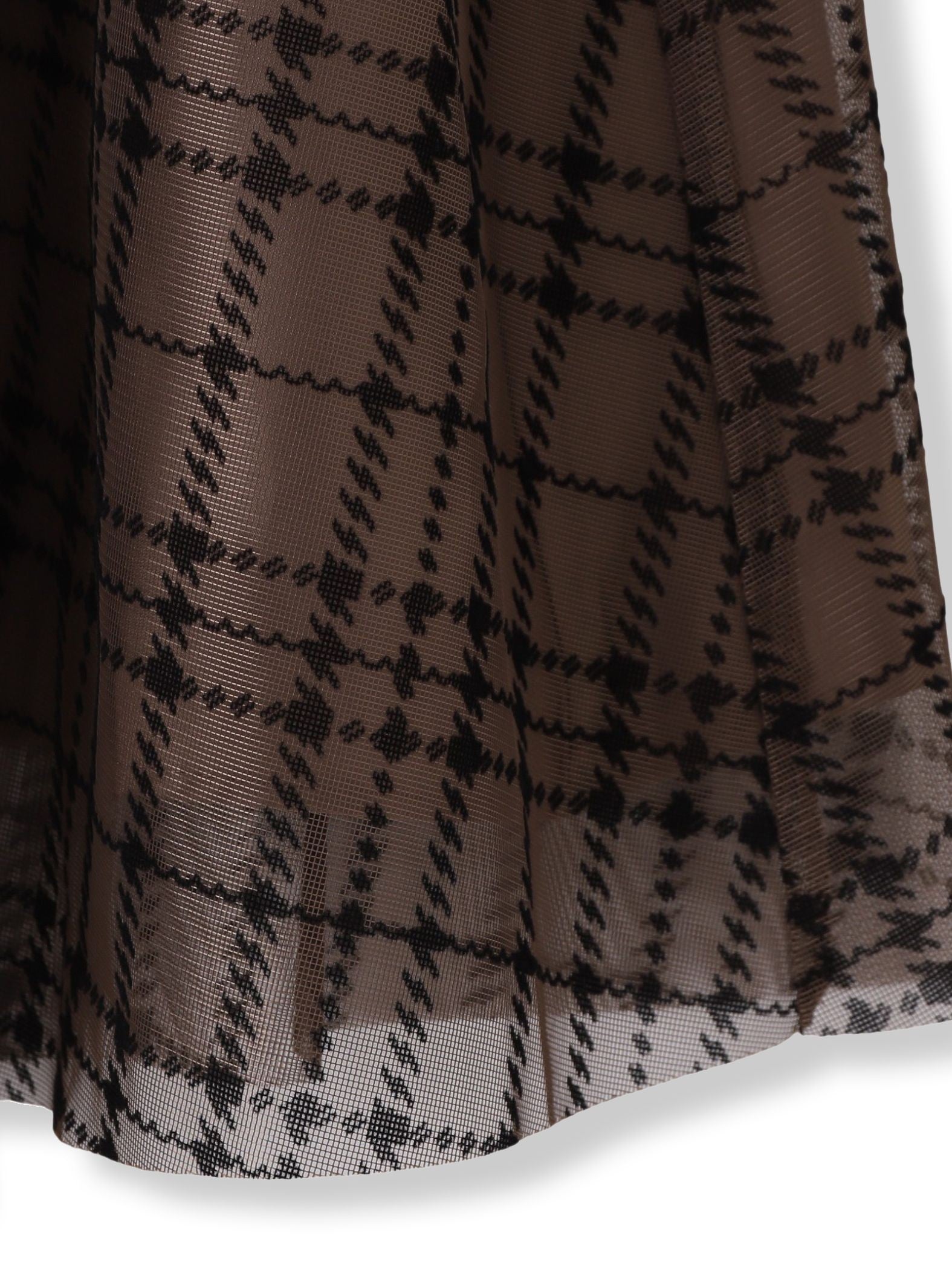 フロッキーチェックスカート≪手洗い可能≫