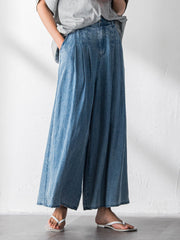 ゆれるデニムフレアパンツ