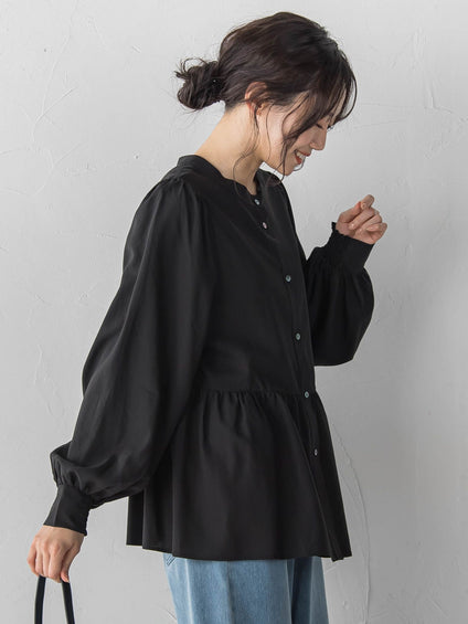 2WAYシアーペプラムシャツ