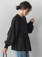 2WAYシアーペプラムシャツ