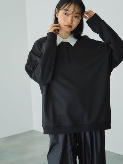 配色ポロスウェットプルオーバー≪セットアップ対応/手洗い可能≫