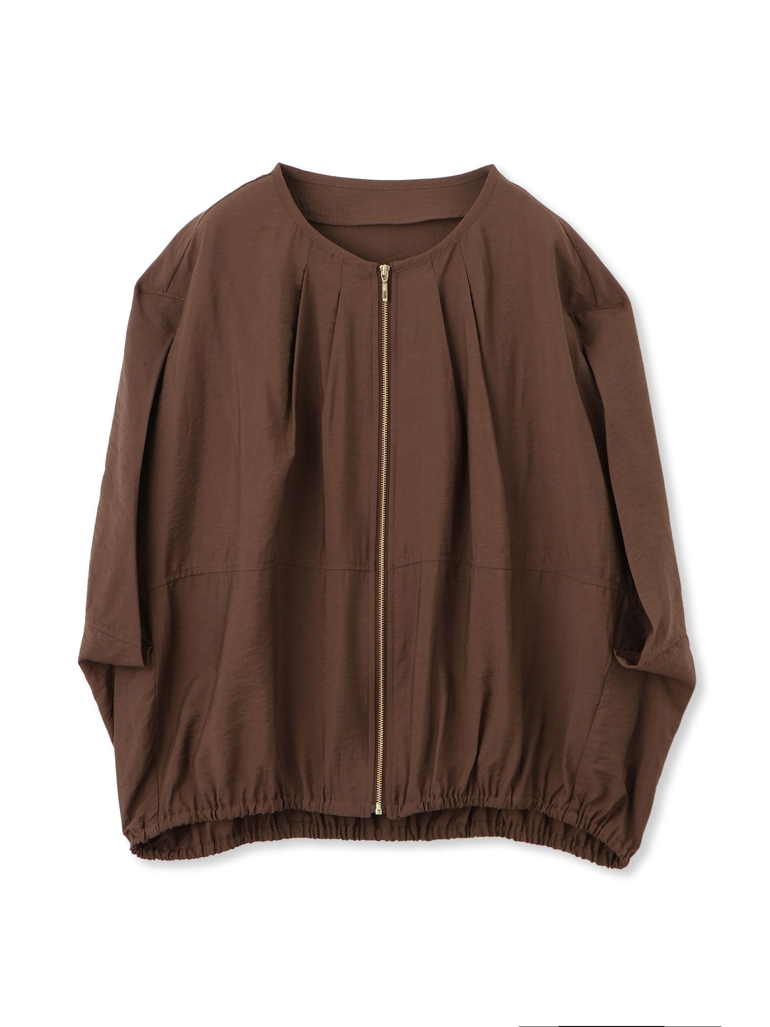【WEB限定】スリットスリーブノーカラーブルゾン≪手洗い可能≫