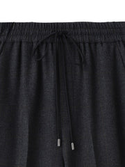 両面起毛ドロストワイドパンツ