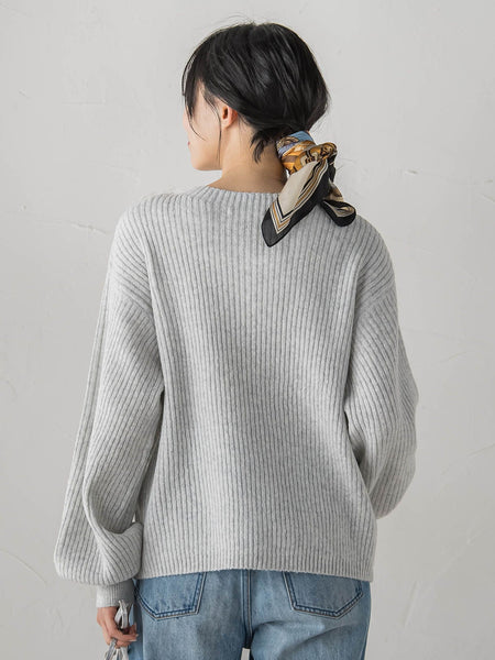 【WEB限定カラーあり】ラメボトルネックプルオーバー≪手洗い可能≫