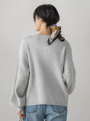 【WEB限定カラーあり】ラメボトルネックプルオーバー≪手洗い可能≫