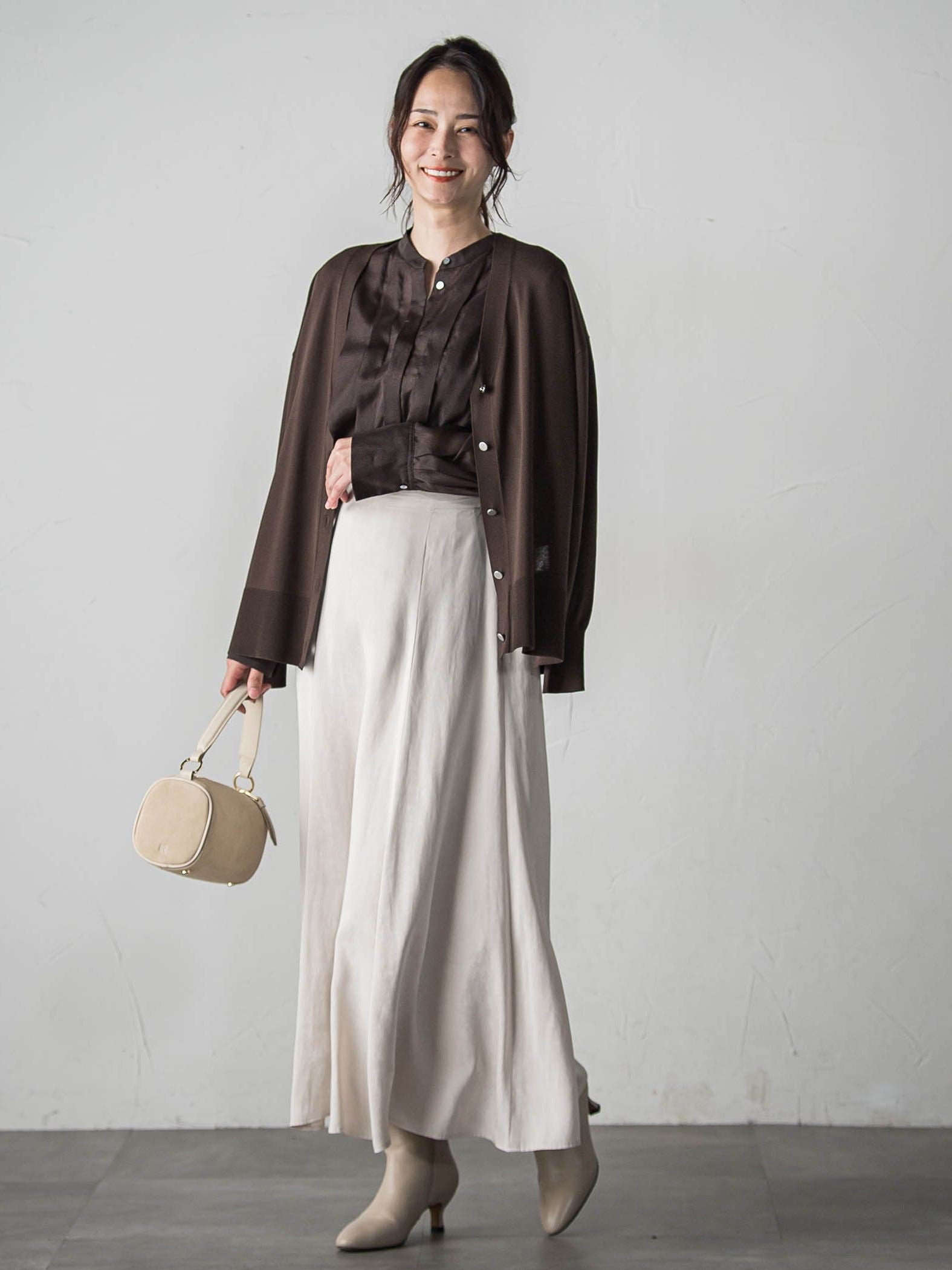 Vネックニットカーディガン≪手洗い可能≫