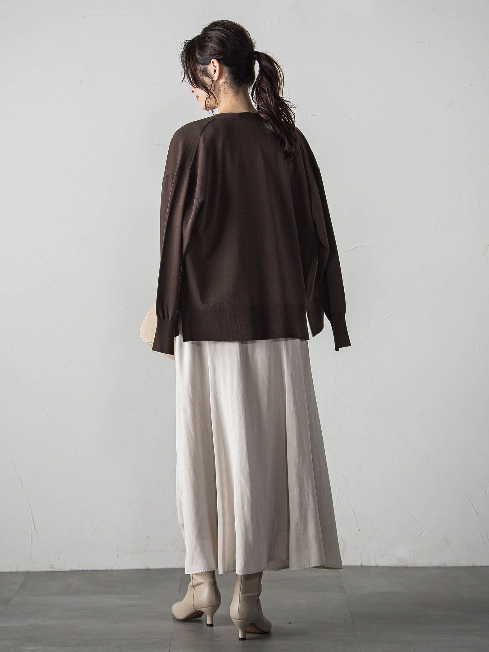 Vネックニットカーディガン≪手洗い可能≫